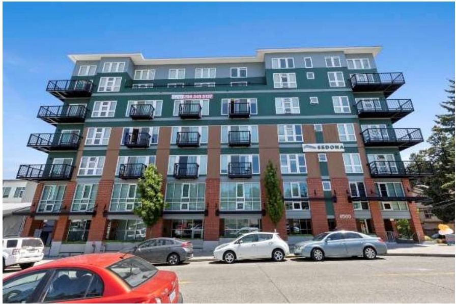 Street-level view of Sedona Apartments