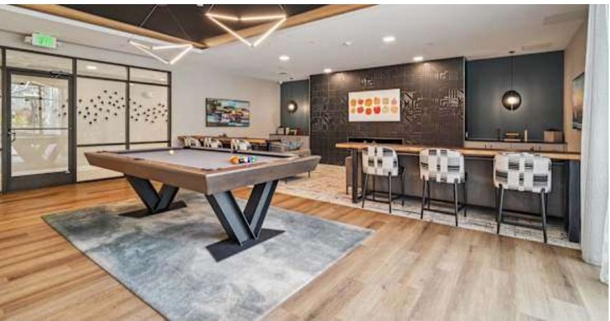 Finished apartment kitchen at Nuovo Apartments